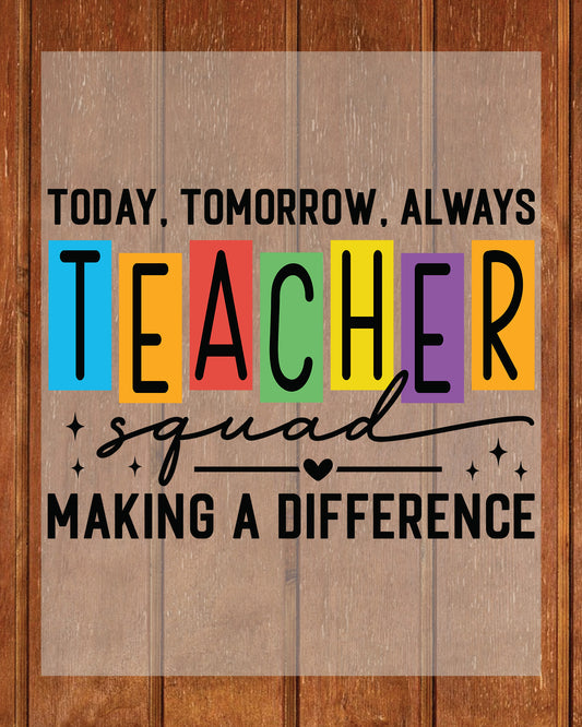 Teacher squad Back to School DTF Transfer