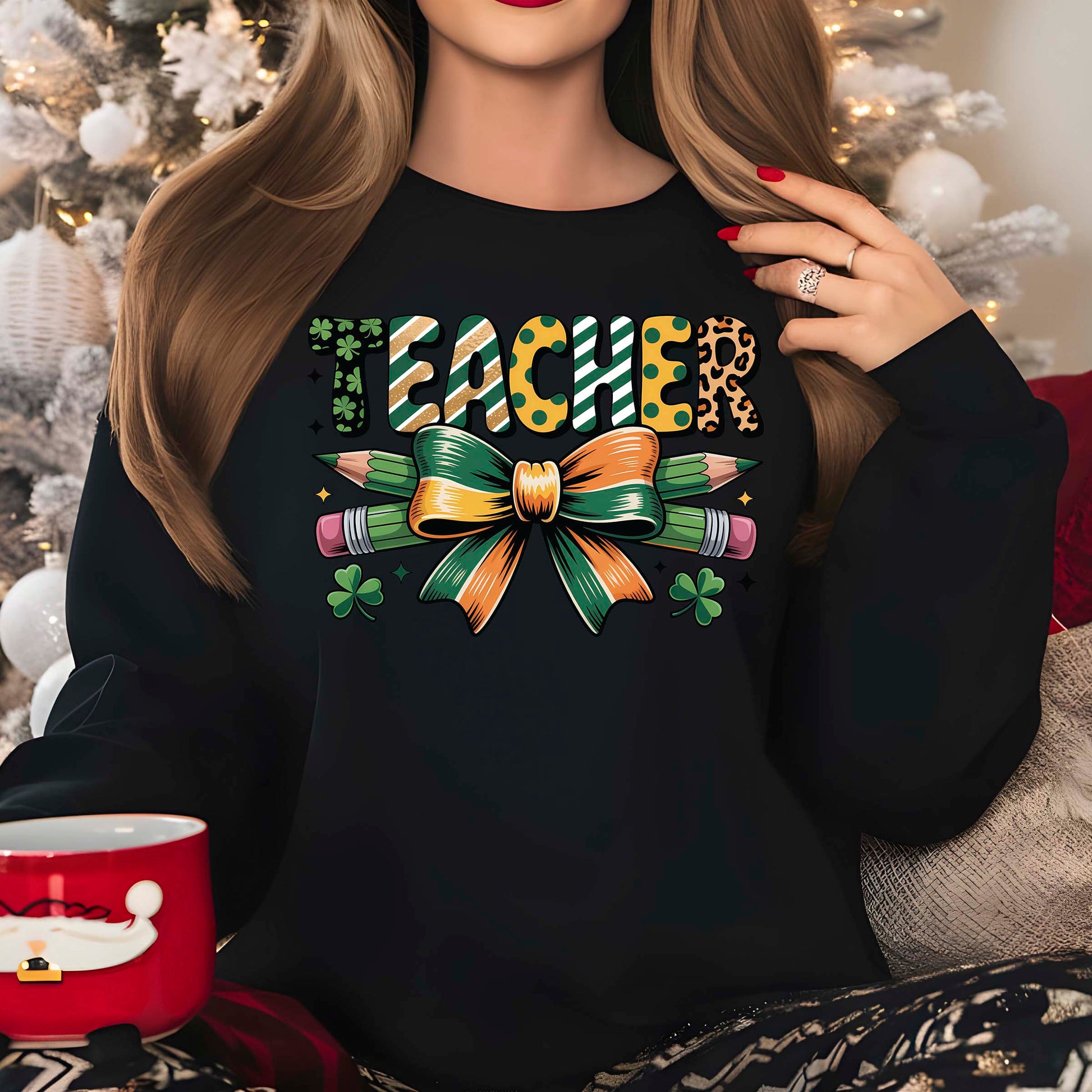 Teacher St. Patricks Day DTF Transfer Ready to Press