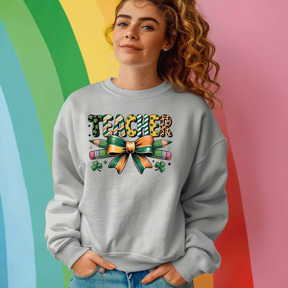 St Patrick's Day Sweatshirt Irish Teacher Shirts