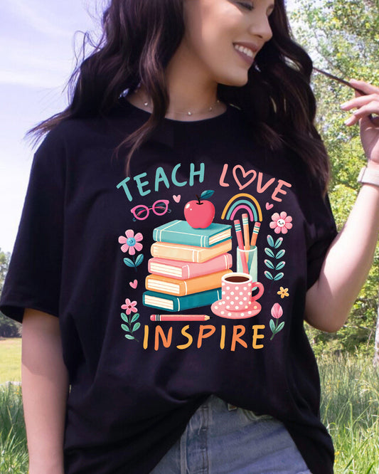 Teacher Teach Love Inspire DTF Transfer