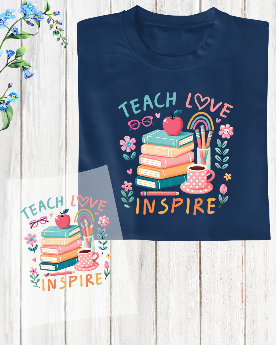 Teacher Teach Love Inspire DTF Transfer