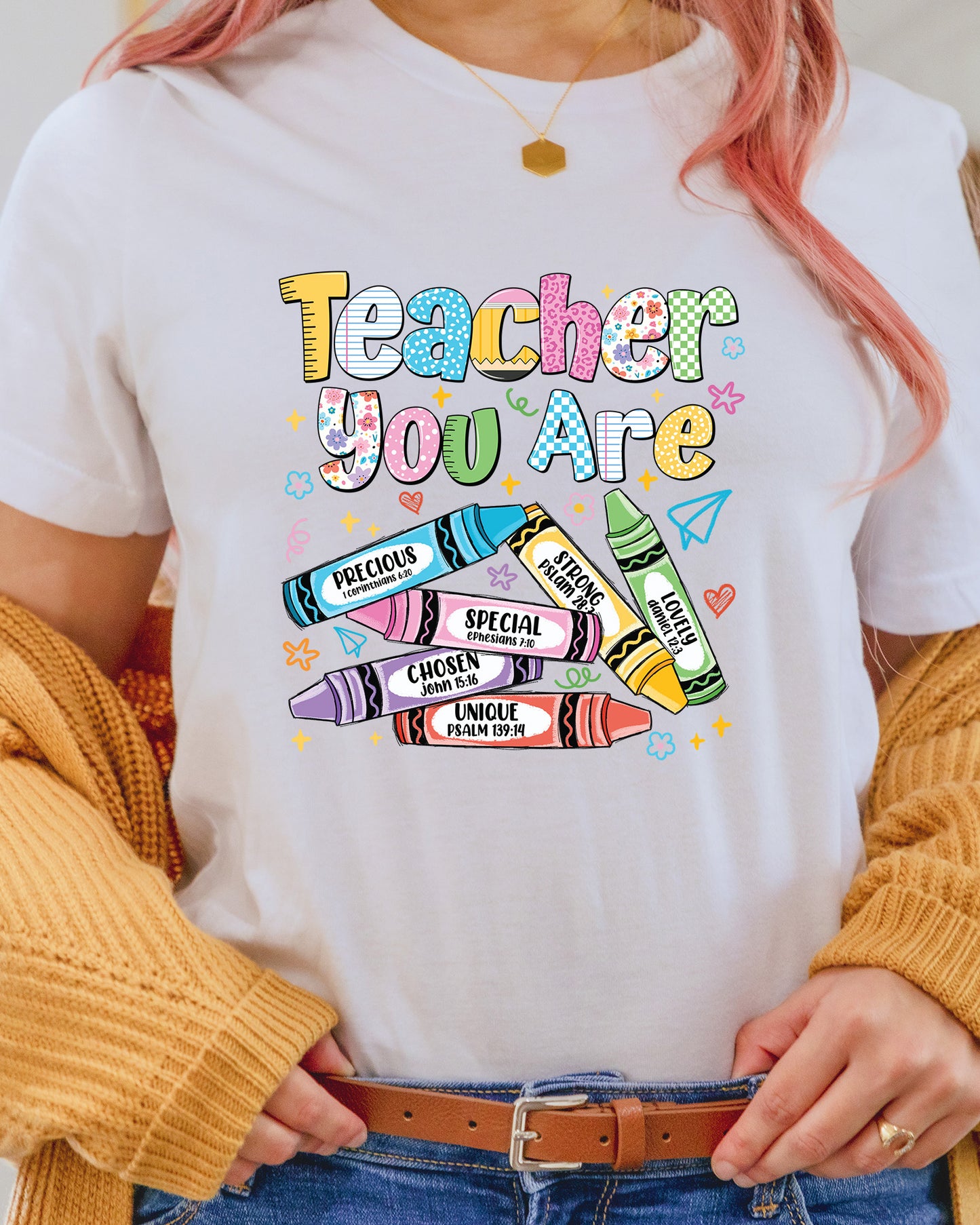 Teacher You Are Faith Crayon Clipart DTF Transfer
