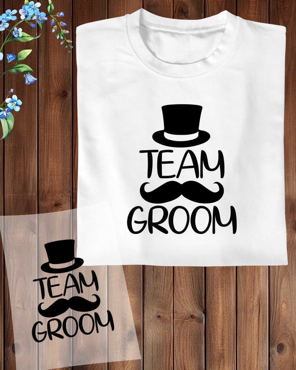 Team Groom Wedding Gift DTF Transfer Film