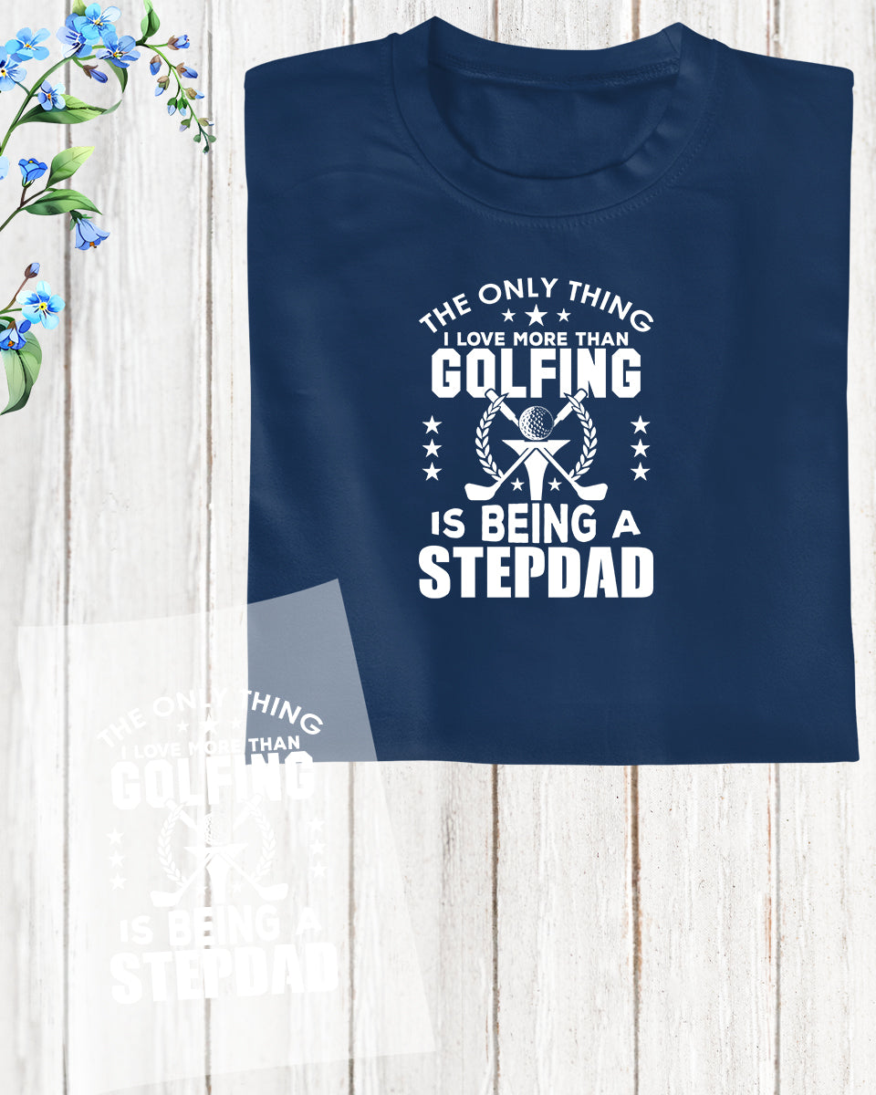 Golfing Stepdad retro DTF Transfer Film