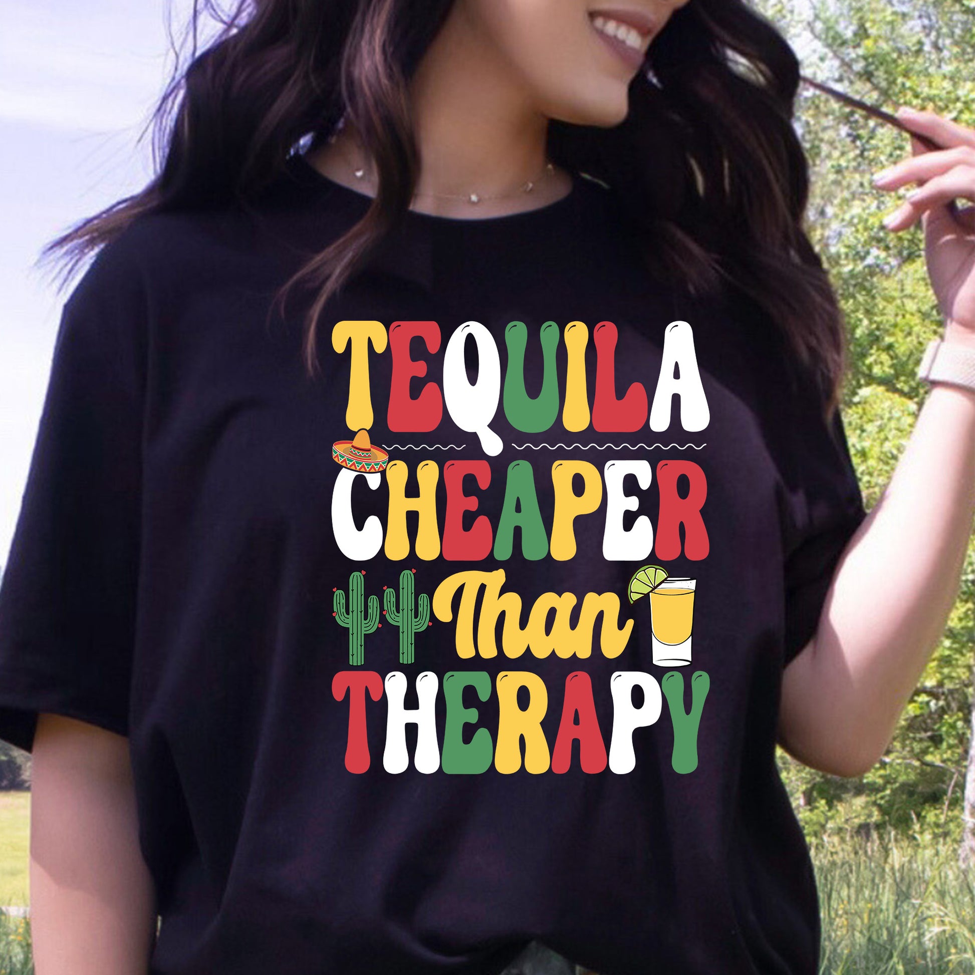 Tequila Cheaper Than Therapy Cinco De Mayo DTF Transfer