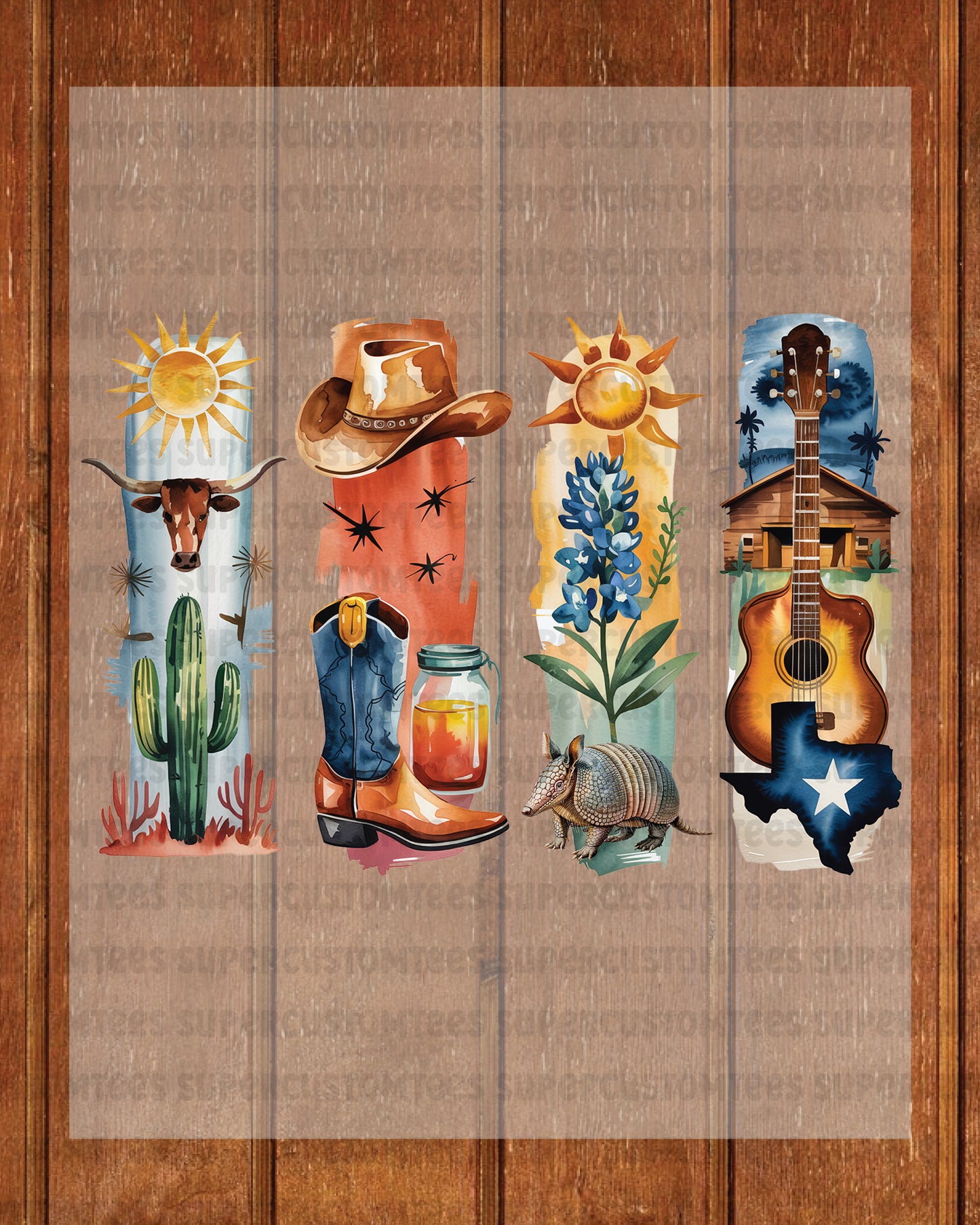 Texas DTF Heat Transfer Ready to Press