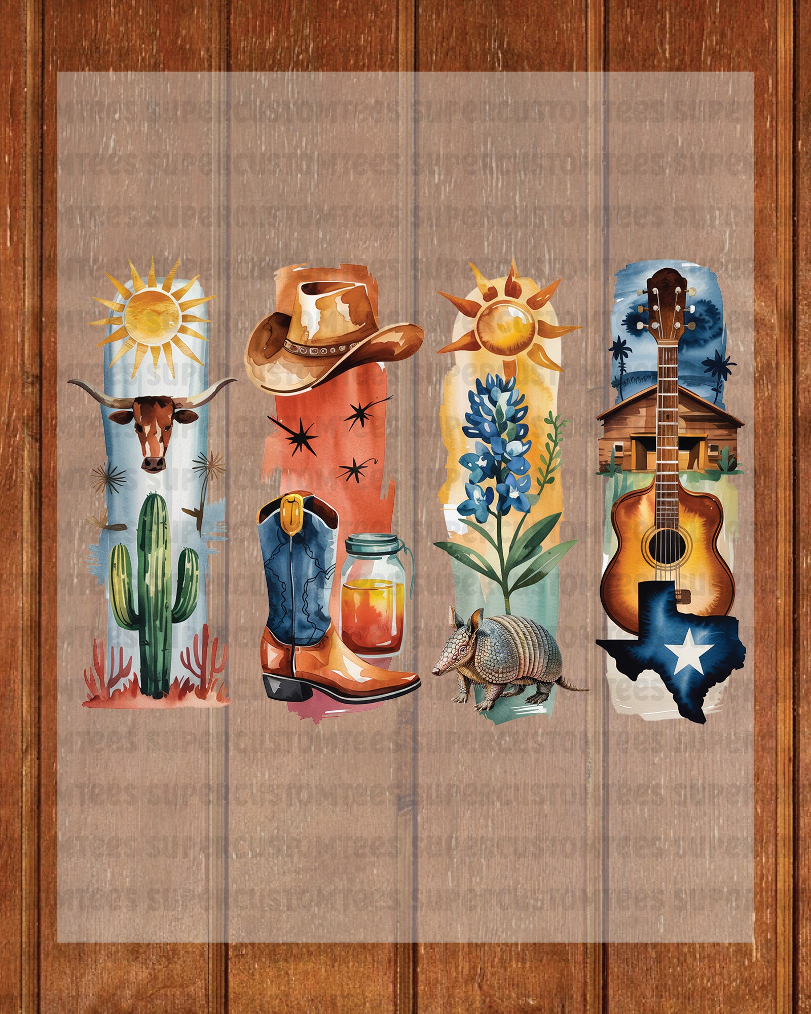 Texas DTF Heat Transfer Ready to Press