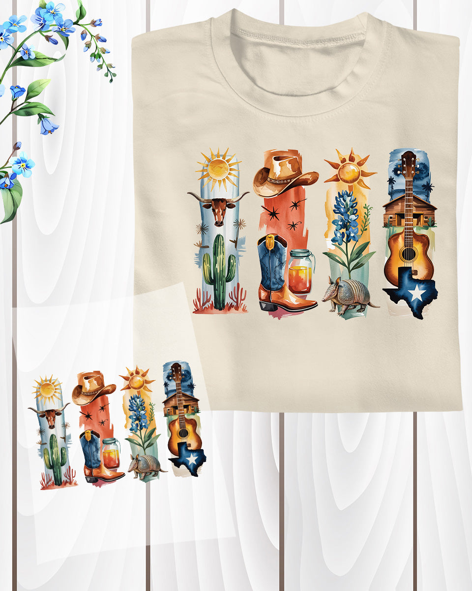 Texas DTF Heat Transfer Ready to Press