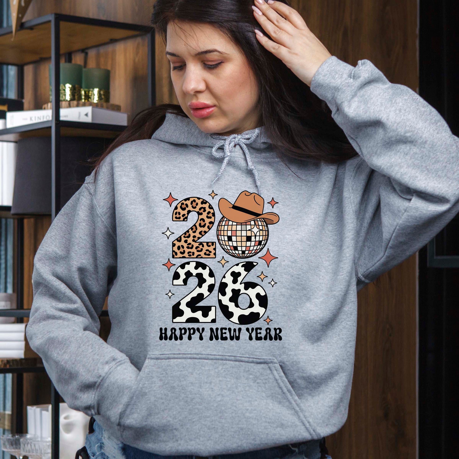 Funny New Years 2026 DTF Transfer, Ready to Press Heat Transfer for Shirts, Fun Festive New Year 2026 Design, UV Sticker