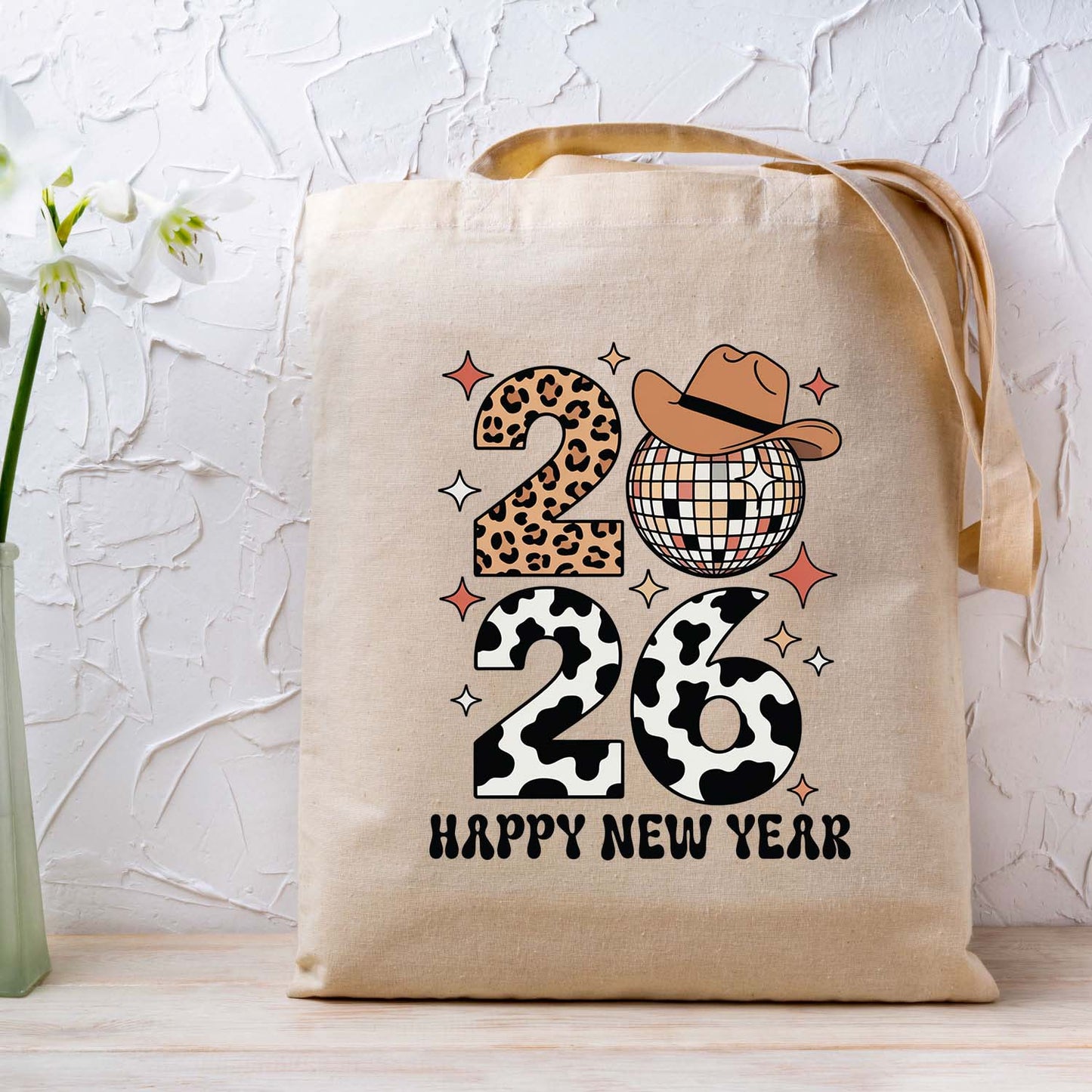 Funny New Years 2026 DTF Transfer, Ready to Press Heat Transfer for Shirts, Fun Festive New Year 2026 Design, UV Sticker