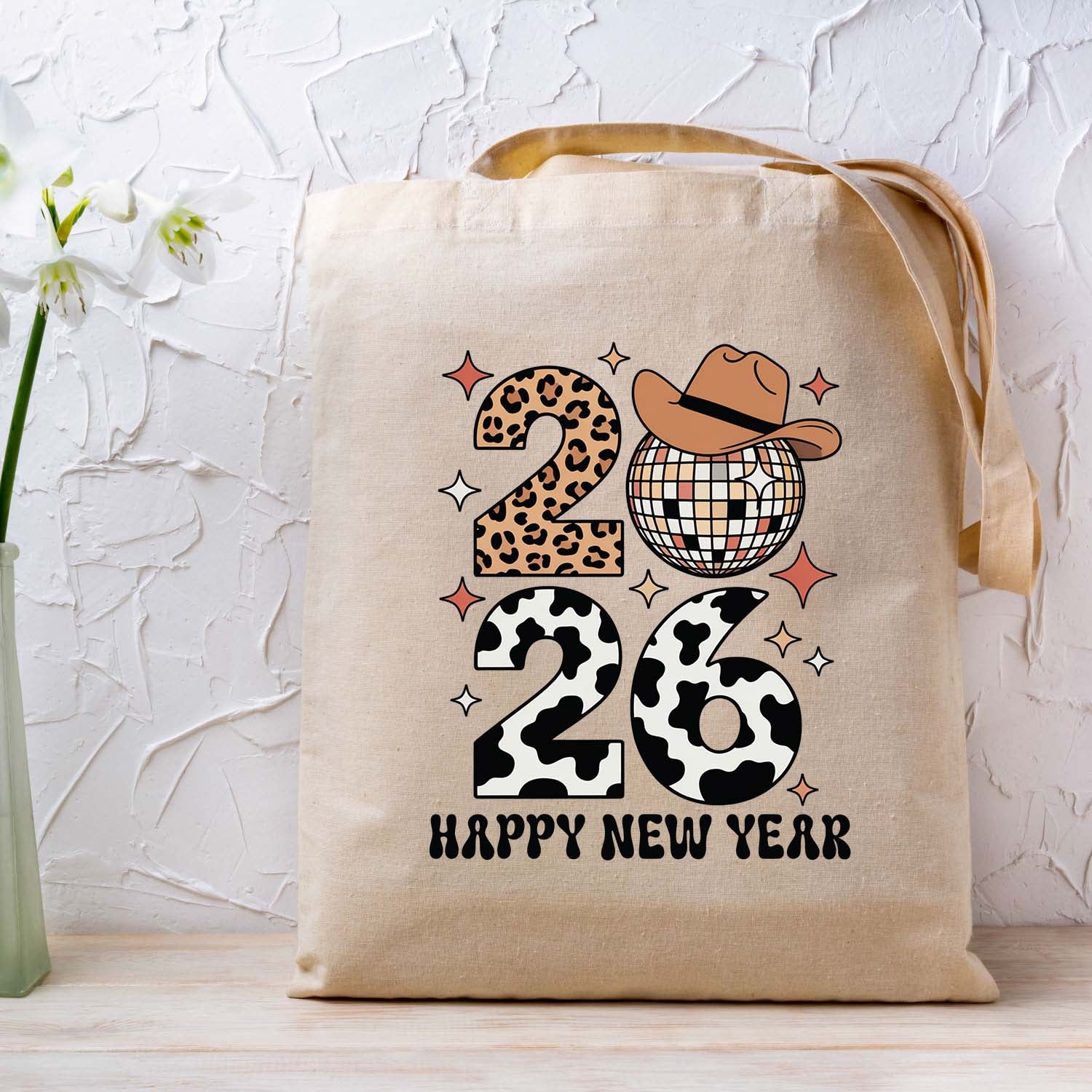 Funny New Years 2026 DTF Transfer, Ready to Press Heat Transfer for Shirts, Fun Festive New Year 2026 Design, UV Sticker