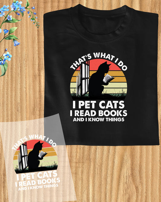 Cats and Read Book DTF Transfer