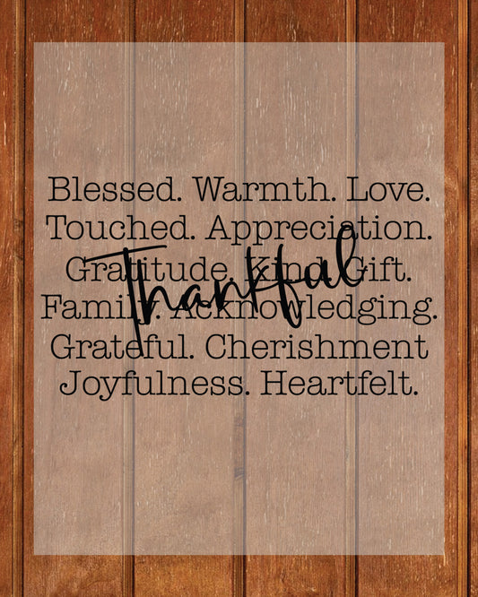 Thankful Cozy Sweaters DTF Transfer