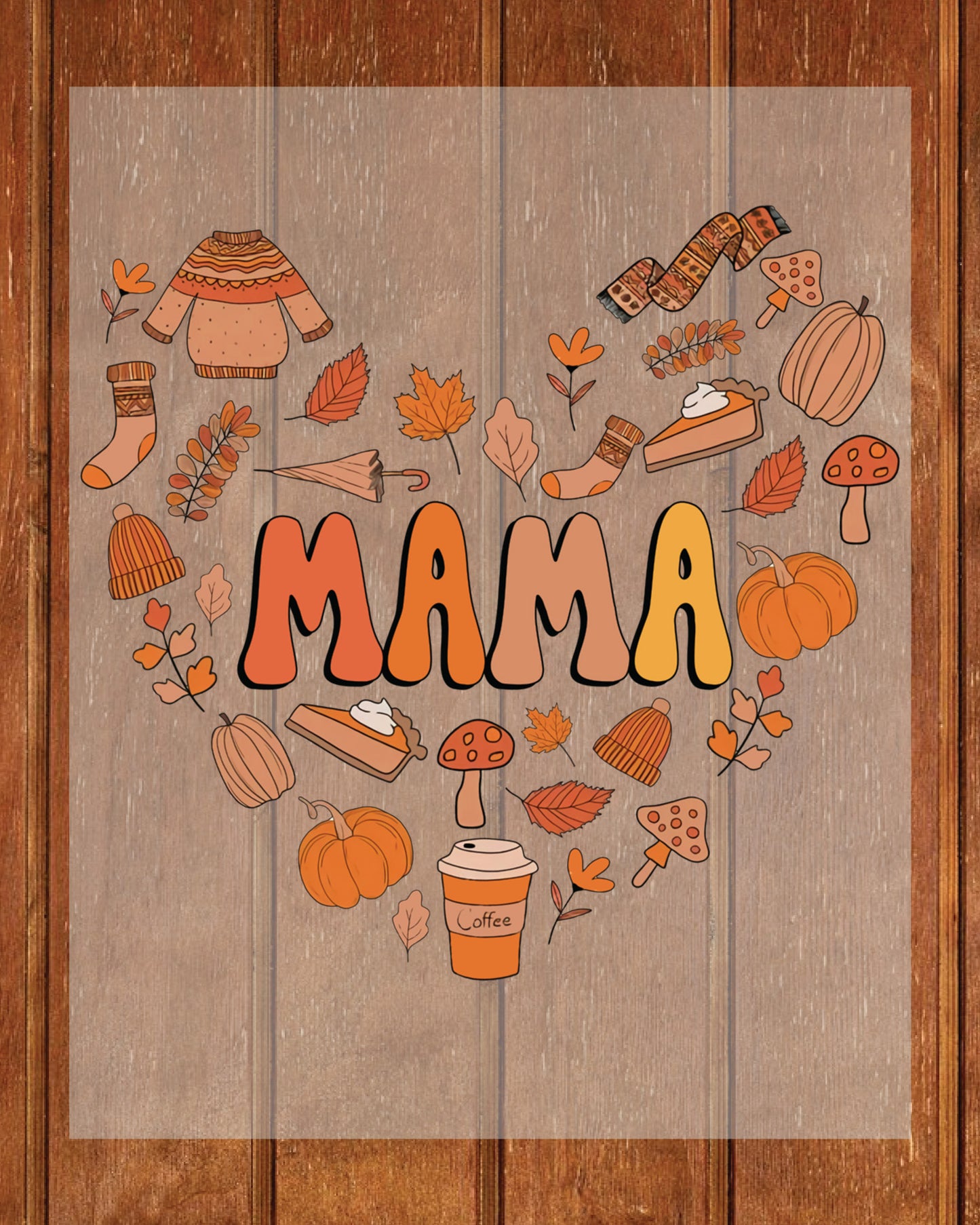 Thankful Fall Mama Heat Transfer