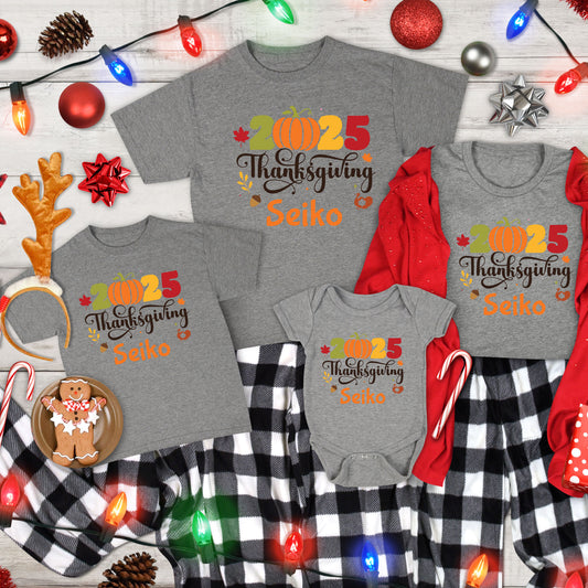 Thanksgiving Family Name DTF Transfer