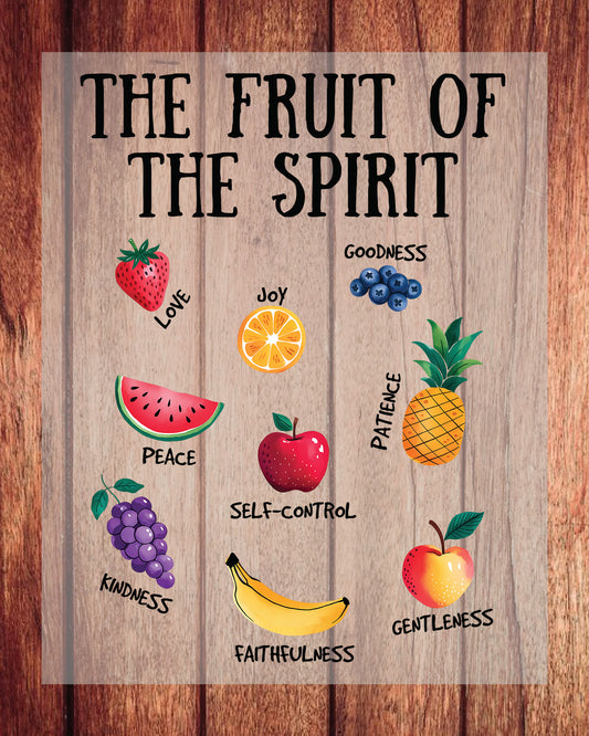 The Fruits Of The Spirit Galatians DTF Transfer