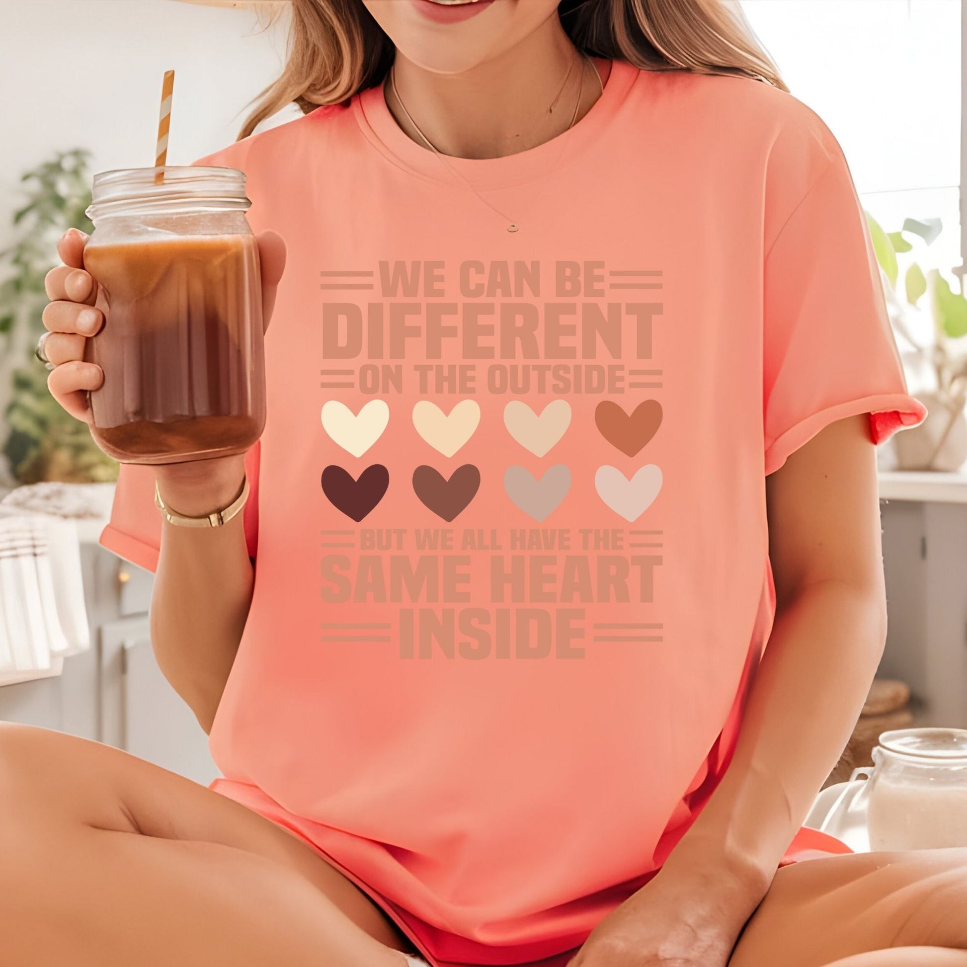 The Same Heart Inside DTF Transfer ready to Press Mental Health Heat Transfer for Shirts Black History UV Sticker Prints Iron on Transfer