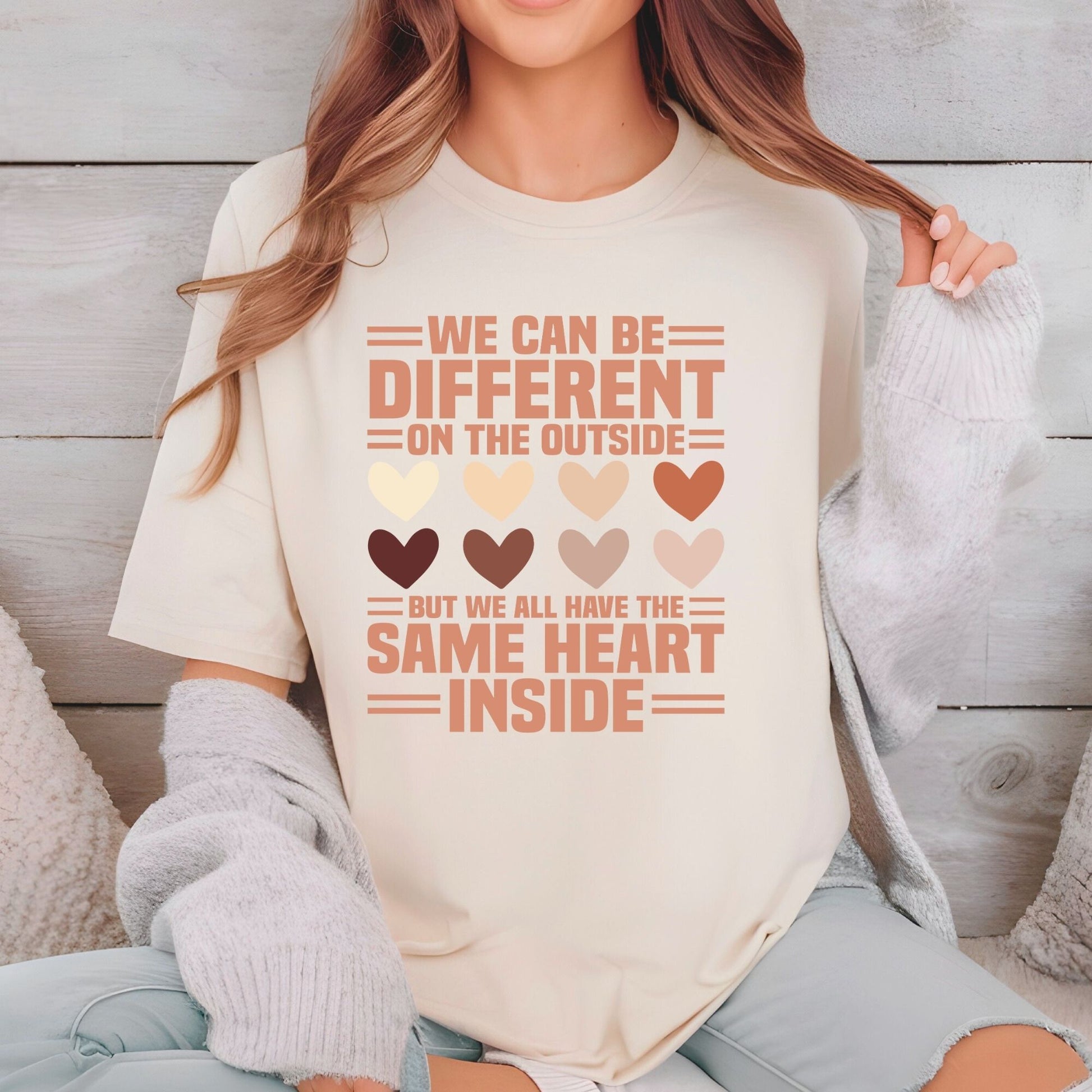 The Same Heart Inside DTF Transfer ready to Press Mental Health Heat Transfer for Shirts Black History UV Sticker Prints Iron on Transfer