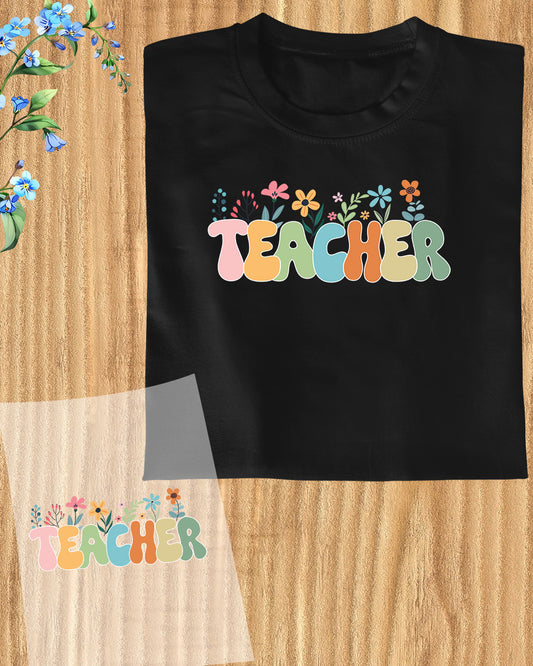 Teacher Wildflower DTF Transfer Film