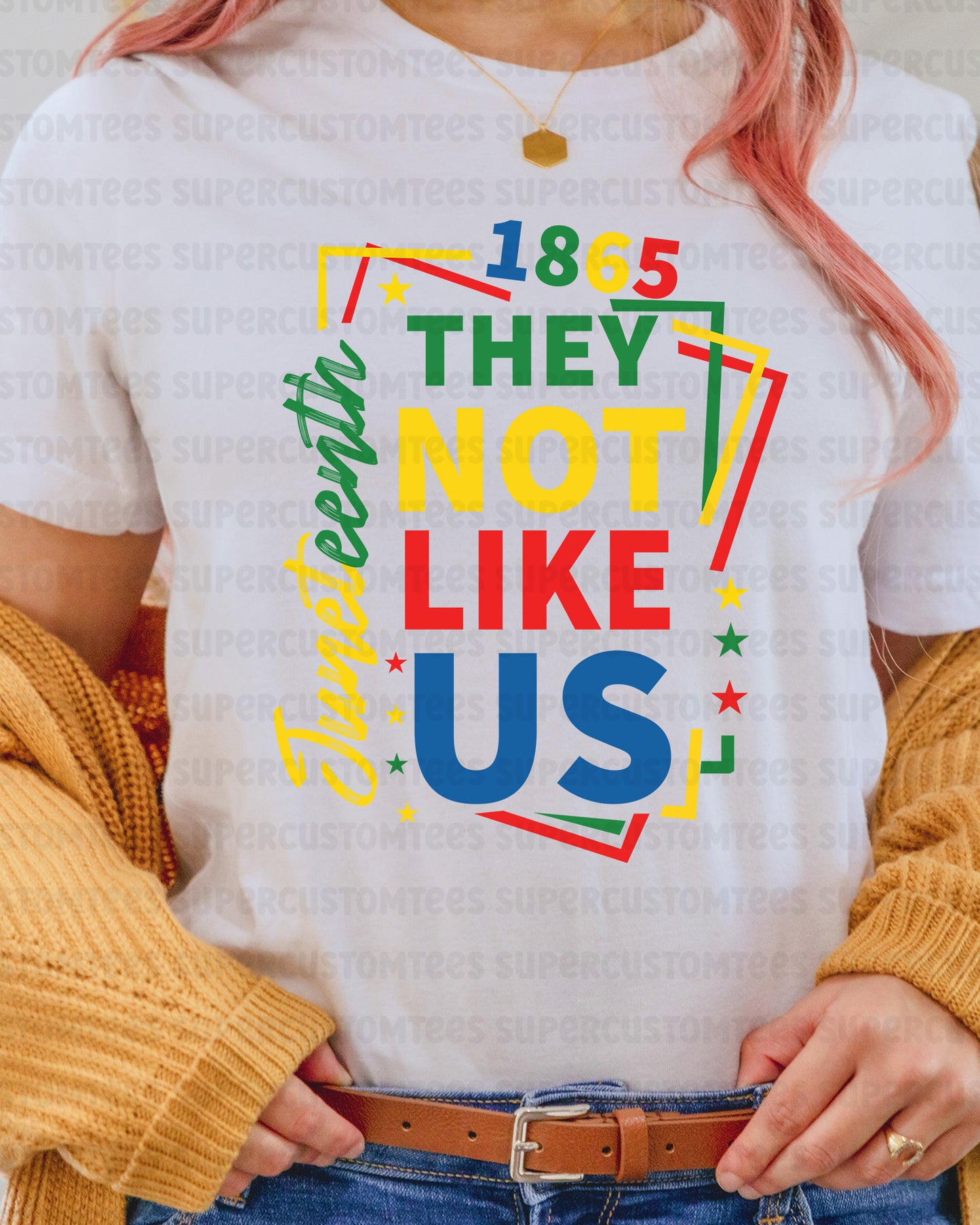 They Not Like Us Juneteenth Heat Transfer for Shirts
