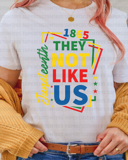 They Not Like Us Juneteenth Heat Transfer for Shirts