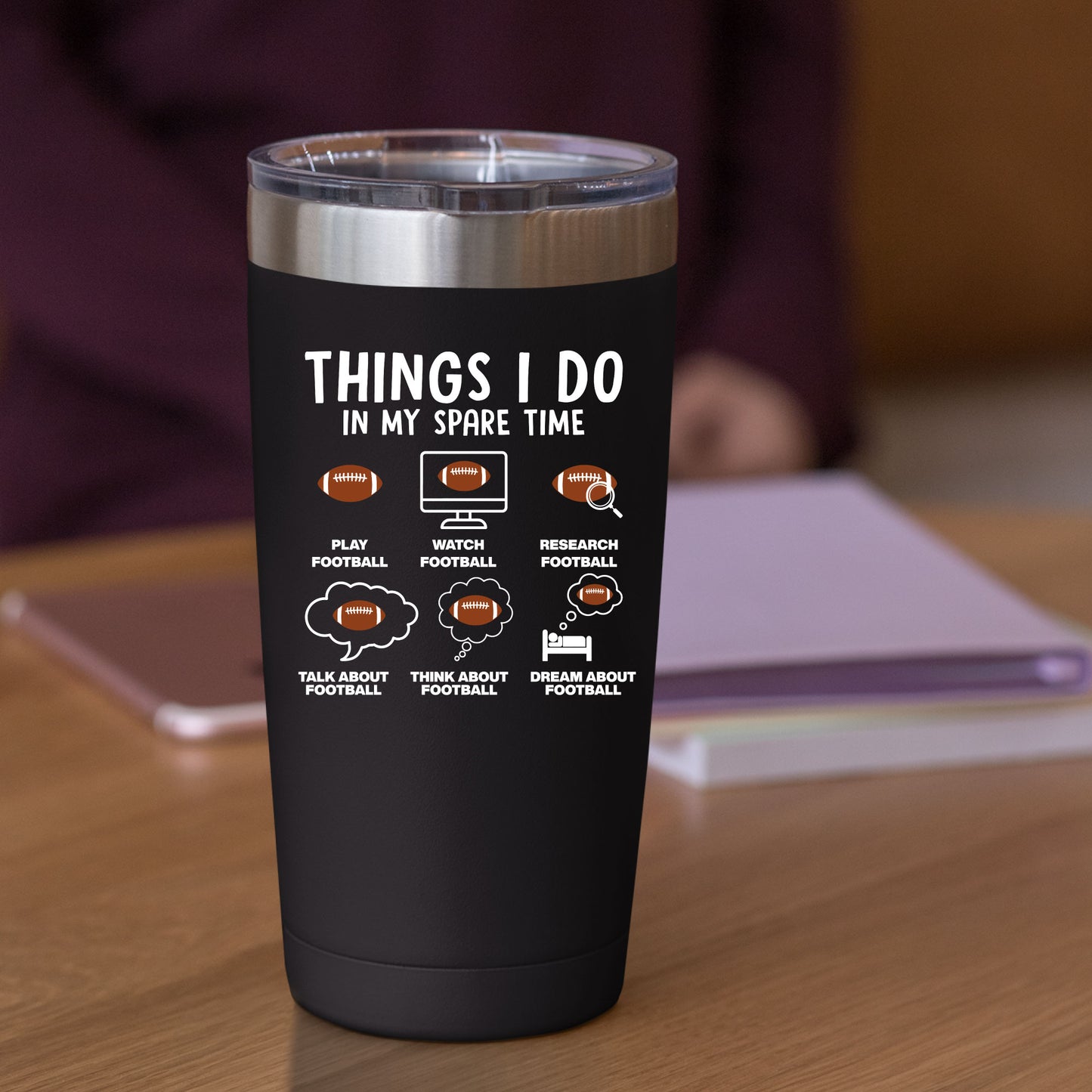 Things I Do In My Spare Time Football DTF Transfer Ready to Press, Football Player Heat Transfer For Shirt, Sports UV Sticker Prints