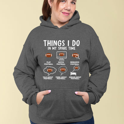 Things I Do In My Spare Time Football DTF Transfer Ready to Press, Football Player Heat Transfer For Shirt, Sports UV Sticker Prints