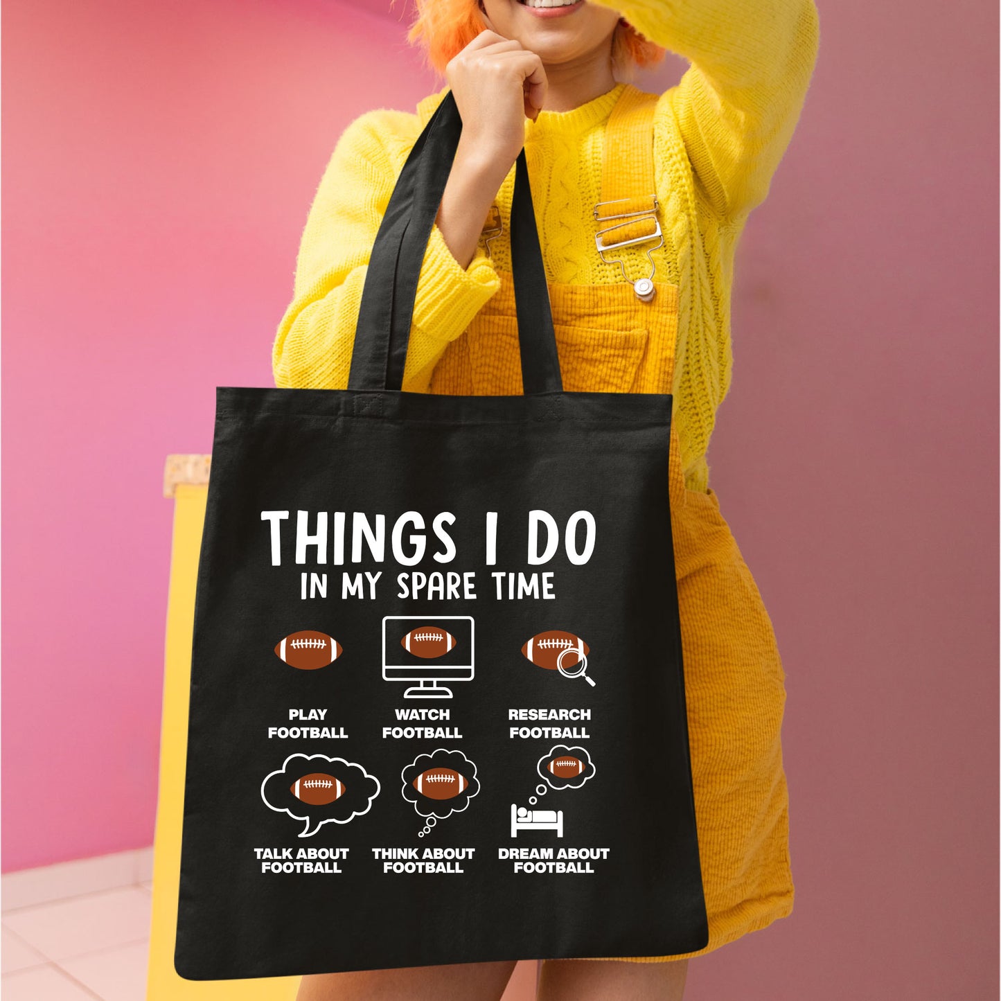 Things I Do In My Spare Time Football DTF Transfer Ready to Press, Football Player Heat Transfer For Shirt, Sports UV Sticker Prints