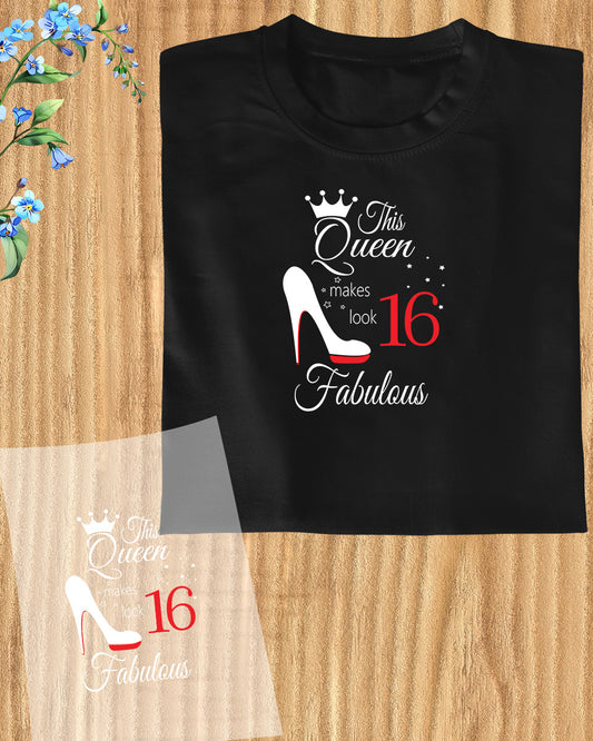 This Queen Look 16 Fabulous DTF Transfer Film