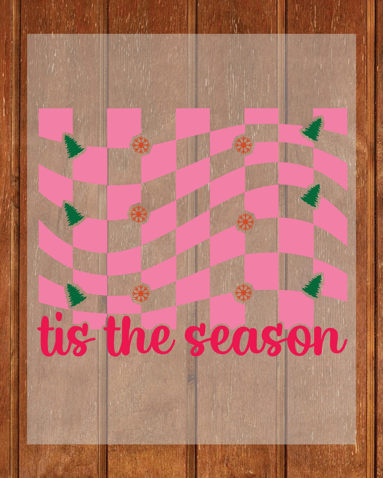 Tis the Season Boho Flower Christmas DTF Transfer Film