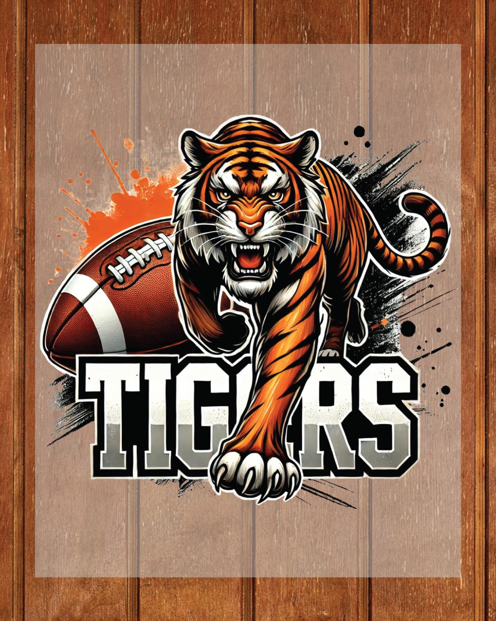 Tigers Football DTF Transfer ready to Press