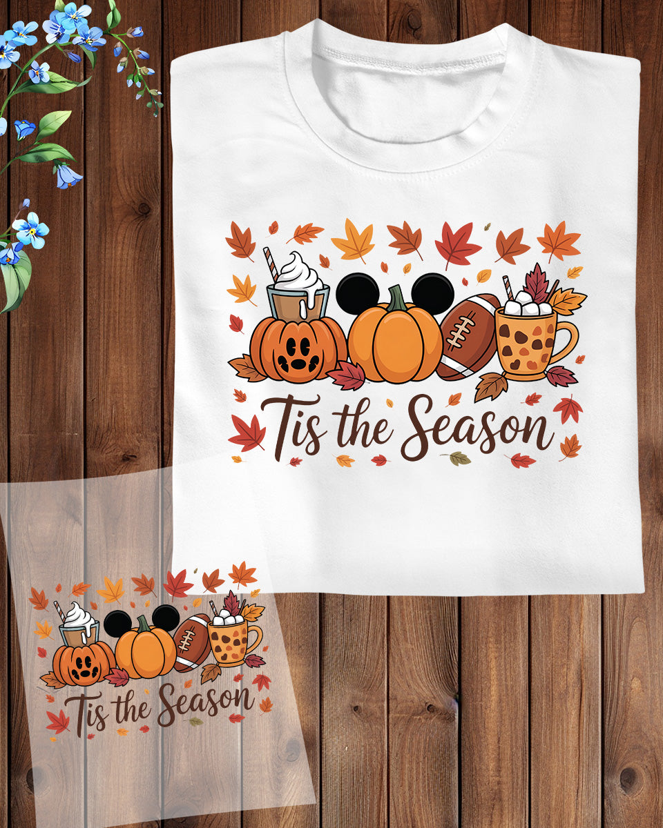 Tis the Season Fall Pumpkin Shirt DTF Transfer