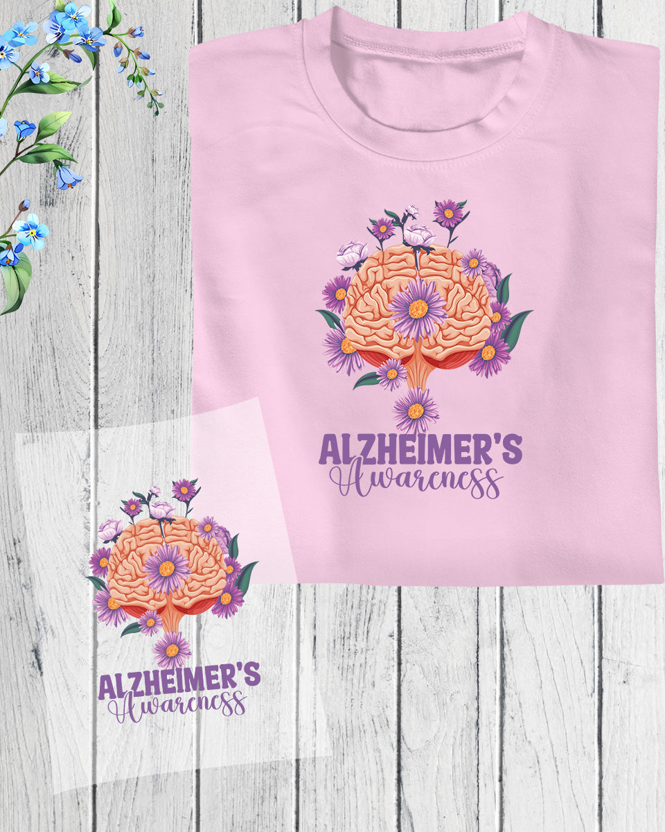 Alzheimer's Awareness Disease DTF Transfer Film