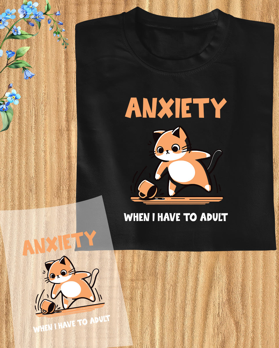 Anxiety when Adult Cat DTF Transfer Film