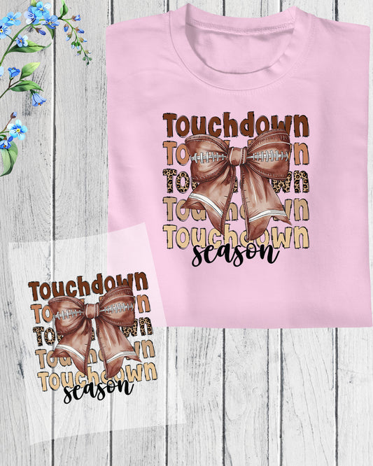 Touchdown Season Football Slogan DTF Transfer Film