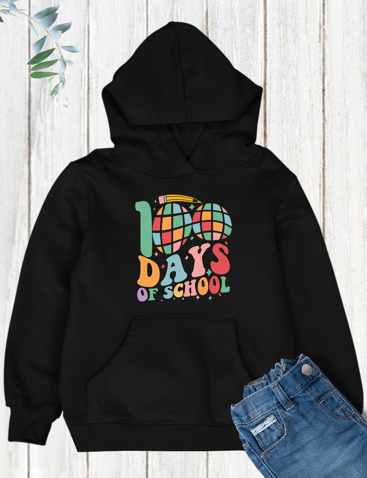Trendy 100 Days of School Design DTF Transfer, Ready to Press Heat Transfer for Shirts, Fun 100 Days of School Design, UV Sticker