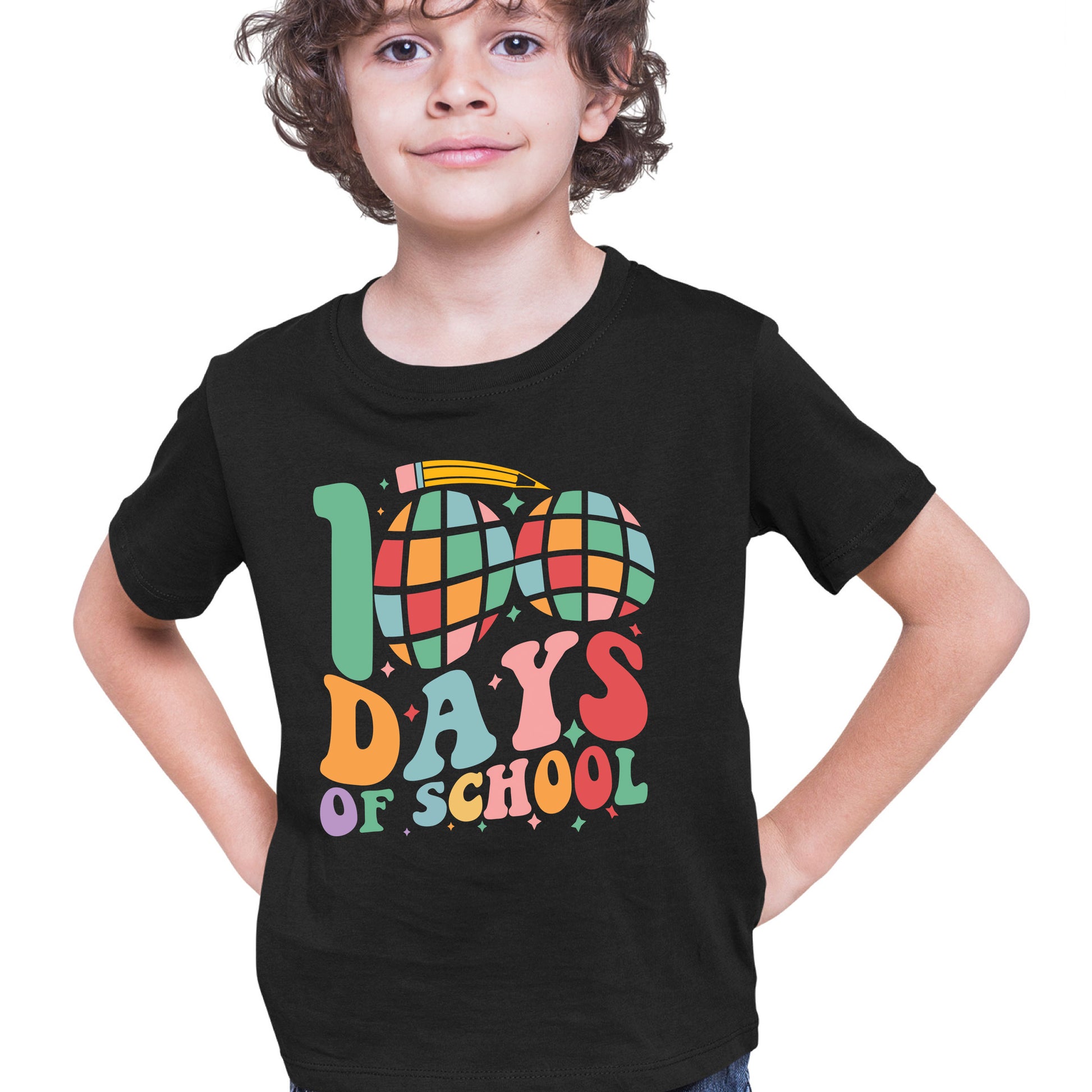 Trendy 100 Days of School Design DTF Transfer, Ready to Press Heat Transfer for Shirts, Fun 100 Days of School Design, UV Sticker