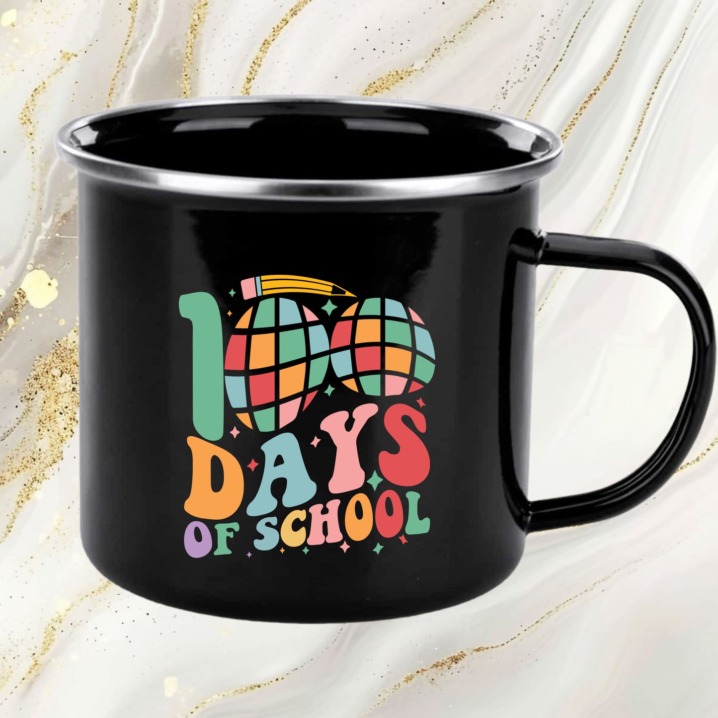 Trendy 100 Days of School Design DTF Transfer, Ready to Press Heat Transfer for Shirts, Fun 100 Days of School Design, UV Sticker
