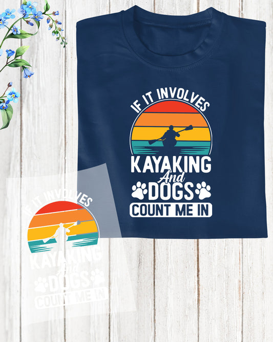 Retro Sunset Kayaking DTF Transfer Film