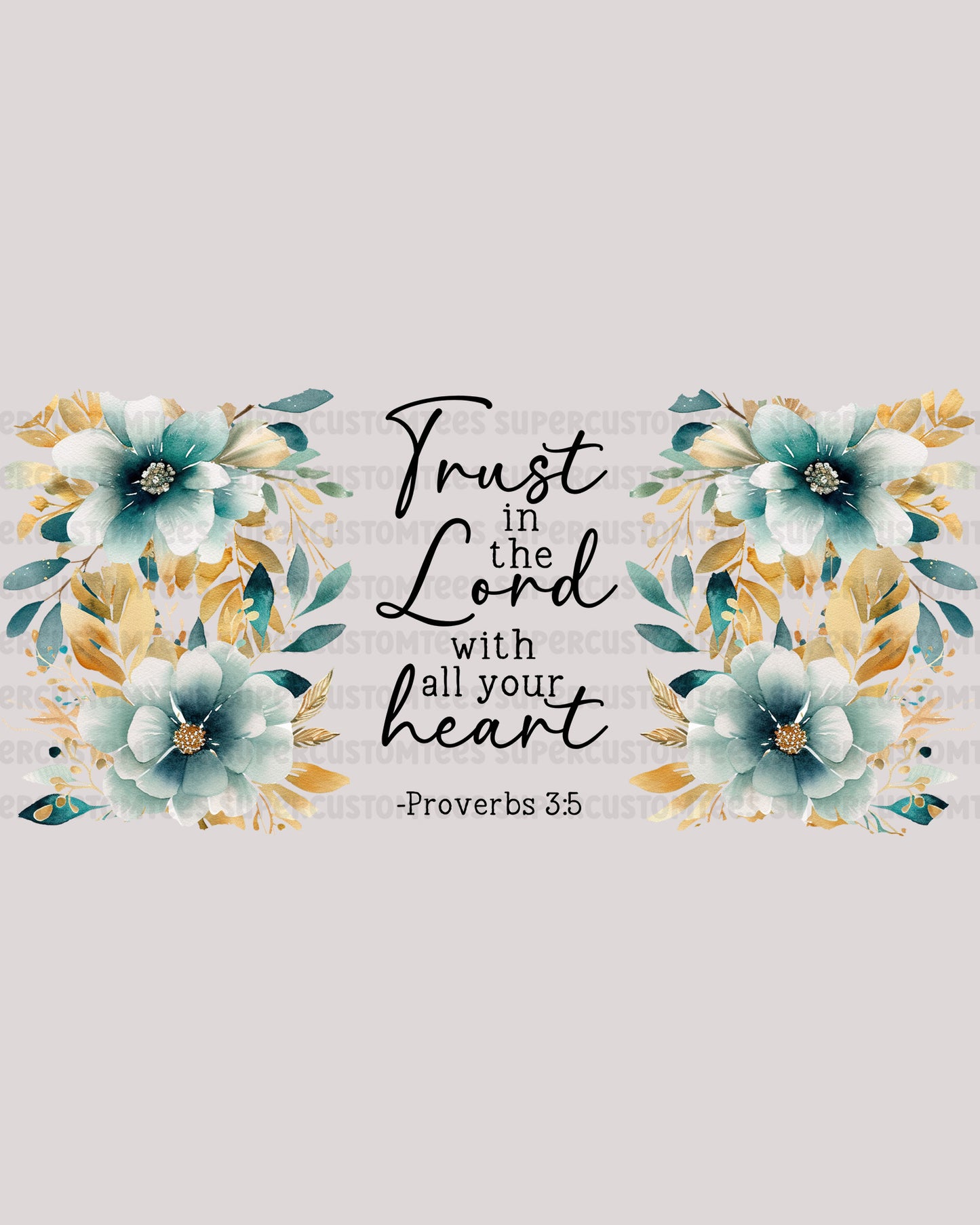 Trust in The Lord Glass Tumbler UV wrap
