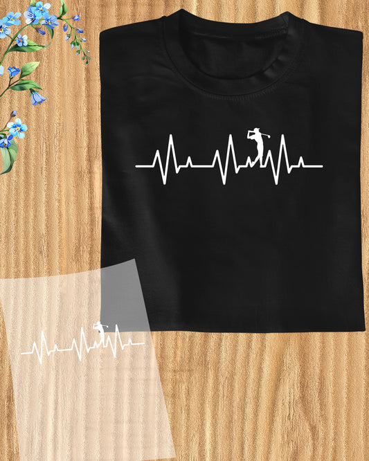 Golf Player heart Gift DTF Transfer Film