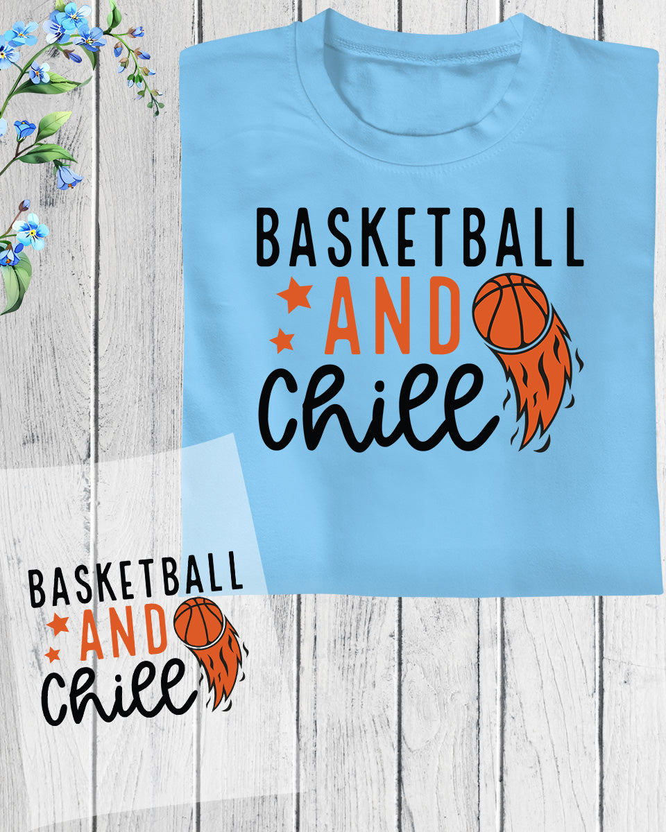 Basketball and Chill DTF Transfer Film