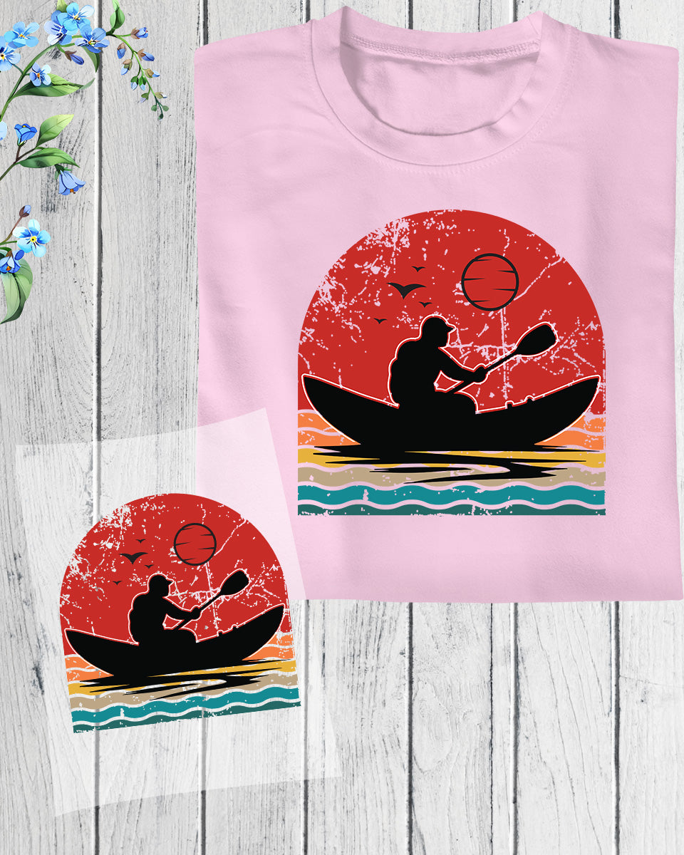 Retro Kayaking DTF Transfer Sheets