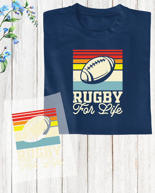 Rugby For Life DTF Transfer Film