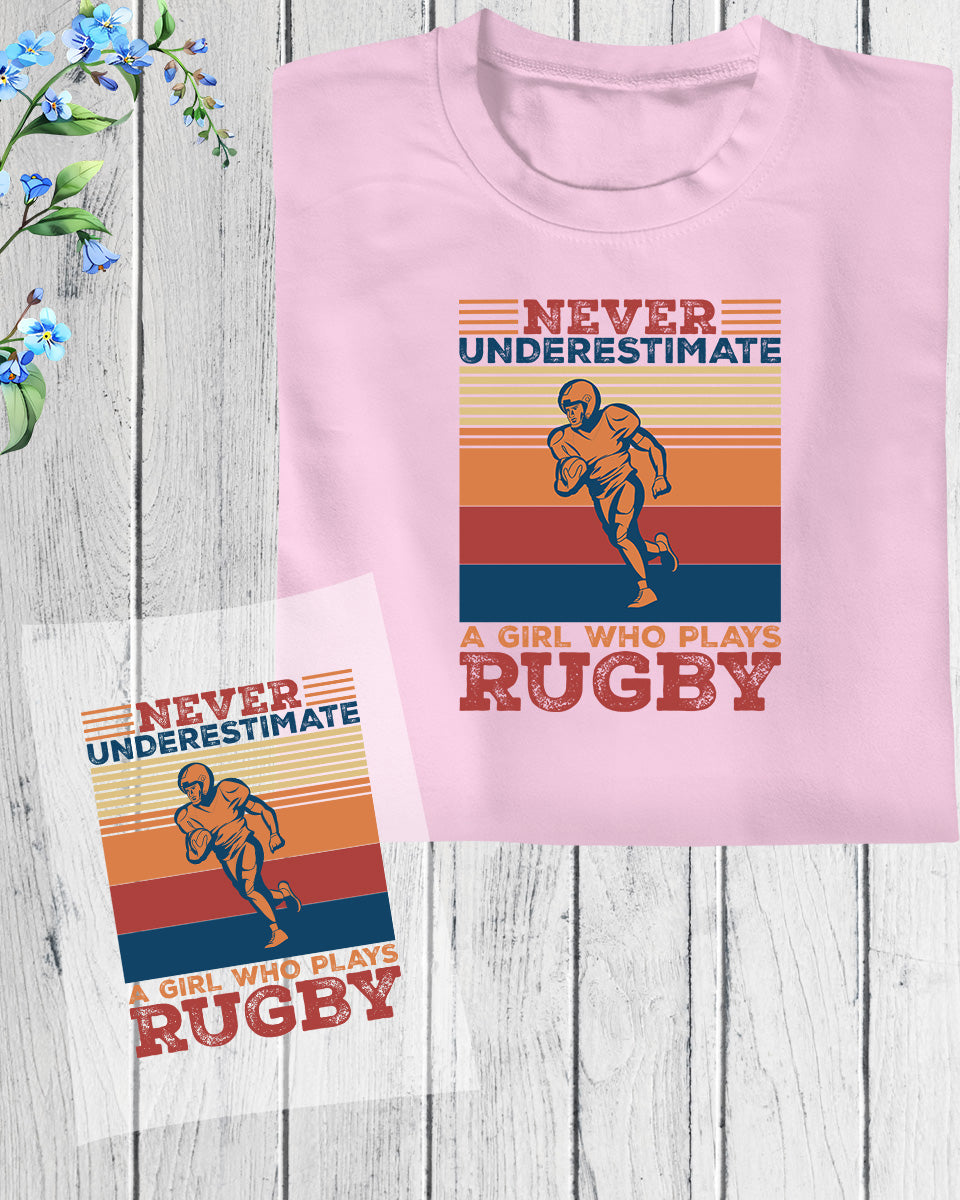 Rugby Girl DTF Transfer Sheets