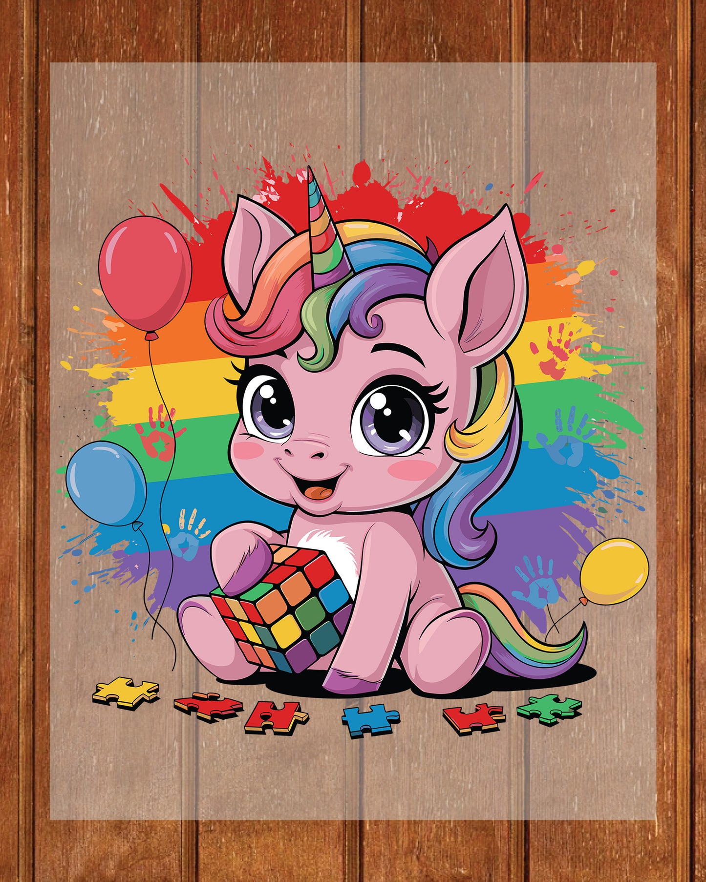 Unicorn Autism Awareness DTF Transfer