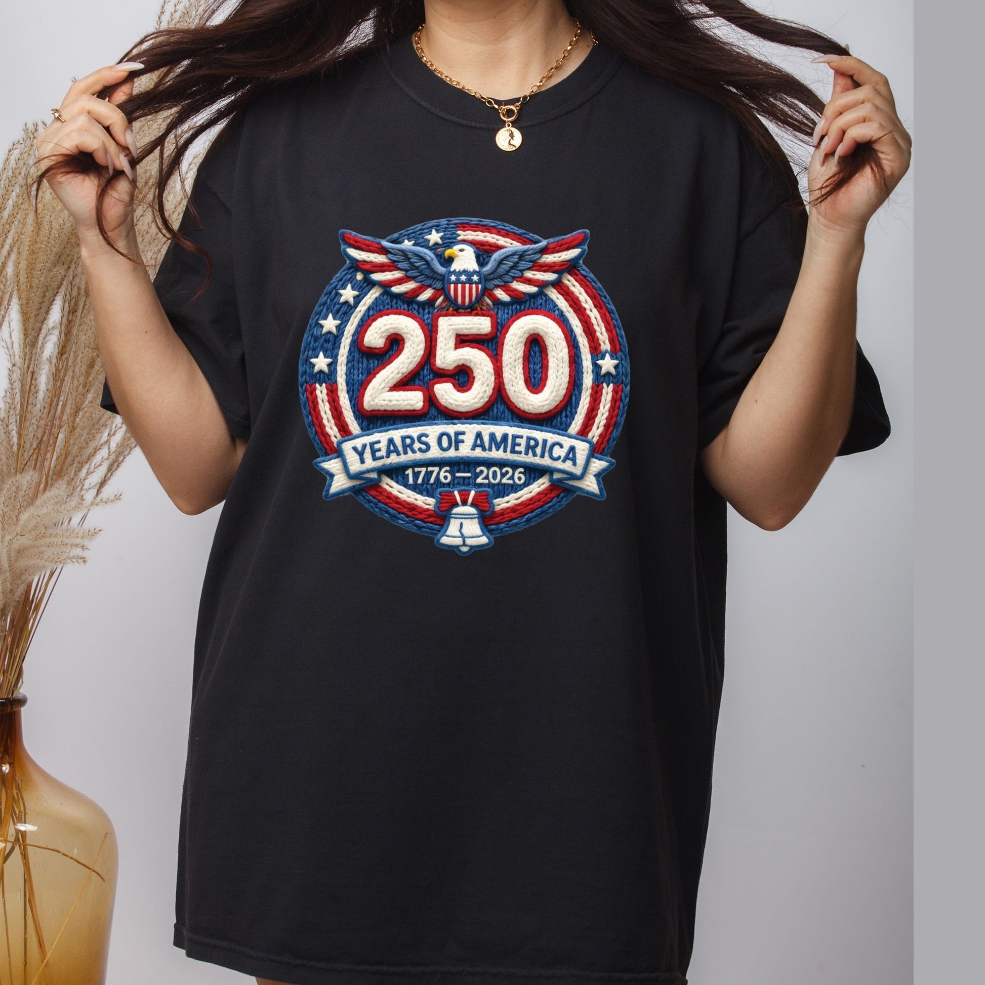 USA 250 Years Anniversary DTF Transfer ready to Press Crochet American Heat Transfer for Shirts Patriot UV Sticker Prints Iron on Transfer