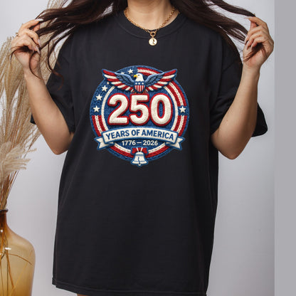 USA 250 Years Anniversary DTF Transfer ready to Press Crochet American Heat Transfer for Shirts Patriot UV Sticker Prints Iron on Transfer