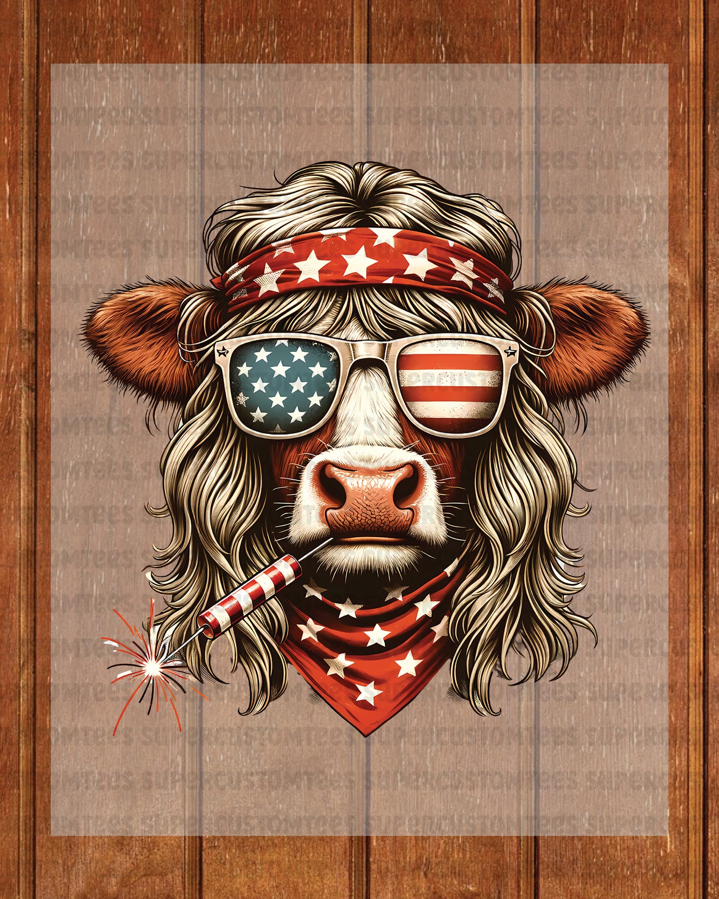 USA Cow Heat Transfer for Shirts