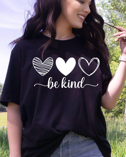 Valentine Day DTF Transfer ready to Press Be Kind Heat Transfer for Shirts Heart Love UV Sticker Girlfriend Iron on Transfer